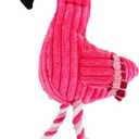 Dog Plush Toys, Cute Flamingo Durable Squeaky Teething Toys for Puppy, Interactive Stuffed Dog Chew Toys for Small-Large Dogs