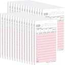 60 Pack Server Note Pads Bulk Guest Checks Books for Servers,Total 3000 Sheets Server Orders Paper Red Food Receipt Book Numbered Waitress Notepads for Restaurant Bar Cafes Food Trucks Hotels Use (1 Part with Seat Diagram, Pink)