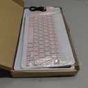 Wireless Keyboard and Mouse Combo, Rechargeable Bluetooth Keyboard & Mouse with 2.4 GHz Wireless USB Receiver, Compatible with iPad, Smartphone, PC, Laptop, Windows/iOS/Android, Pink