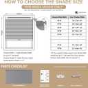AOSKY No Drill Cordless Light Filtering Cellular Shade 30" W x 64" H Grey