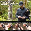 Cascade Mountain Tech Trekking Poles - Aluminum Hiking Walking Sticks with Adjustable Locks Expandable to 54" (Set of 2) , Orange, Quick Lock