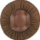 Klear Vu Omega Gripper Non-Slip Tufted Round Barstool Cushion for Dining Rooms, Cafes, Bars and Restaurants, 14 Brown, 4 Pack