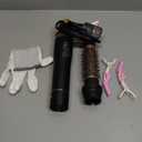 Round Hair Blow Dryer Brush - 1.2 Inch Ceramic Barrel Hair Dryer Brush for Short/Middle Hair, One Step Drying, Volumizing, Straightening and Styling, Negative Ionic Dryer Brush (Black-Golden, 1.2)