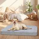 Heeyoo Large Dog Bed, Inflatable Dogs Bed for Large Dogs with Removable & Washable Cover, Orthopedic Dog Crate Pad with Anti-Slip Bottom, Portable Foldable Pet Bed for Indoor & Outdoor, Travel