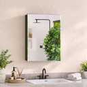 Medicine Cabinet with Mirror, 16 x 24 Frameless Beveled Bathroom Mirror with Storage, Aluminum Recessed or Wall Mount Medicine Cabinet, 6 Adjustable Shelves for Tall Bottles, DTC Soft Close