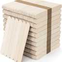 WISYOK 1000 Pcs Wooden Popsicle Sticks for Crafts, 6 Inch Wooden Craft Sticks, Wide Lollipop Sticks, Treat Sticks Ice Pop Sticks for Creative Designs or Kids Education, Home Art Projects