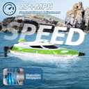RC Boat-Remote Control Boat for Adults-High Speed 35+ KPH for Pool-Toys for Ages 8-13 (Green), 18 inches x 4 inches x 5 inches