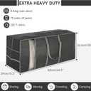 Extra Large Heavy Duty Moving Bags with Reinforced Zipper & Wide Handles, Moisture-Resistant Storage Bins Packing Cubes for Clothes, College Dorm, Travel, and Home Organization (Grey)