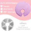 2 x Soft Gel Breast Therapy Pads for Breastfeeding & Pumping, Breast Cooling Pad, Nursing Pain, Mastitis Pain Relief (Purple)