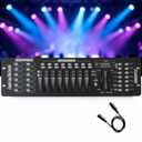 JCYWFLODY Professioanl 192 DMX Controller for DJ Lights, DMX512 Stage Lighting DJ Controller, Sound-Activated, LED Display, Programmable Scenes for Party Music Show Night Club KTV Moving Heads