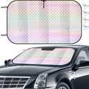 Car Windshield Sun Shade, Folding Car Shades for Front Windows UV Rays Sun Visor Shade with Sucker, Keeps Your Vehicle Cool (Iridescent Mermaid)