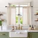 Short Curtains 36 Inch Length for Kitchen Window Over Sink
 44x36 In