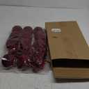 Liliful 15 Pcs Velvet Christmas Balls Bulk Flocked Christmas Tree Ball Ornaments Plastic Xmas Decorative Hanging Ornaments (Burgundy)