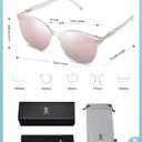 SOJOS Sunglasses Womens Trendy 2025 Classic Round Retro Vintage Shades Large Frame Sunnies SJ2067 (Clear)