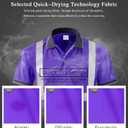 SMASYS Safety Polo Shirt High Visibility - Reflective Shirt Short Sleeve ANSI Standards Construction Work Wear for Men and Women (Purple, S)