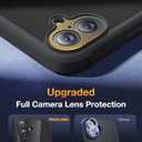 Diaclara Designed for iPhone 16 Case, Full Body Rugged Case with Built-in Touch Sensitive Anti-Scratch Screen Protector, with Camera Protection for iPhone 16 6.1" (Black)