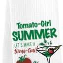 Summer Tomato Dish Towels Vintage Fruit Hand Towel Tea Towel for Home Farmhouse Bathroom Kitchen Decor