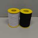 2 PCS 0.5mm Elastic Sewing Thread for Sewing Machine, 1100 Yards Black and White Elastic Thread for Smocking, Shirring, Gathering, Stretchy Strings for Bracelets