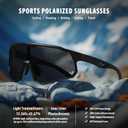 Polarized Sports Sunglasses for Men Women Wrap Around Cycling Running Sun Glasses UV400 Protection