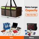 Large Fireproof Document Bags 24x12x12in, Fireproof Document Box for Cash, Photo Albums, Valuables, Extra Large Fireproof Bag Waterproof Document Storage with Reflective Strip, Brown