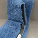 2x3 Blue Rugs for Bedroom Living Room, Fluffy Small Area Rug Soft Shag Carpet for Kids Boys and Girls Room with 4 Rugs Non-Slip Stickers Dorm Home Decor (2ft x 3ft)