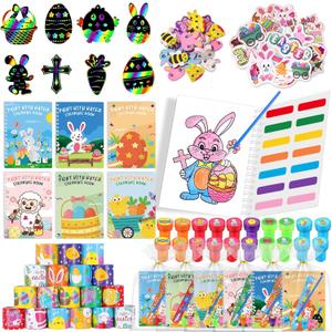 192 Easter Party Favors for Kids, 24 Pack Coloring Books Set Toys Bulk for Classroom Gifts Prizes, Easter Goodie Bags Stuffers Fillers for Boys Girls Student Party(coloring books set)