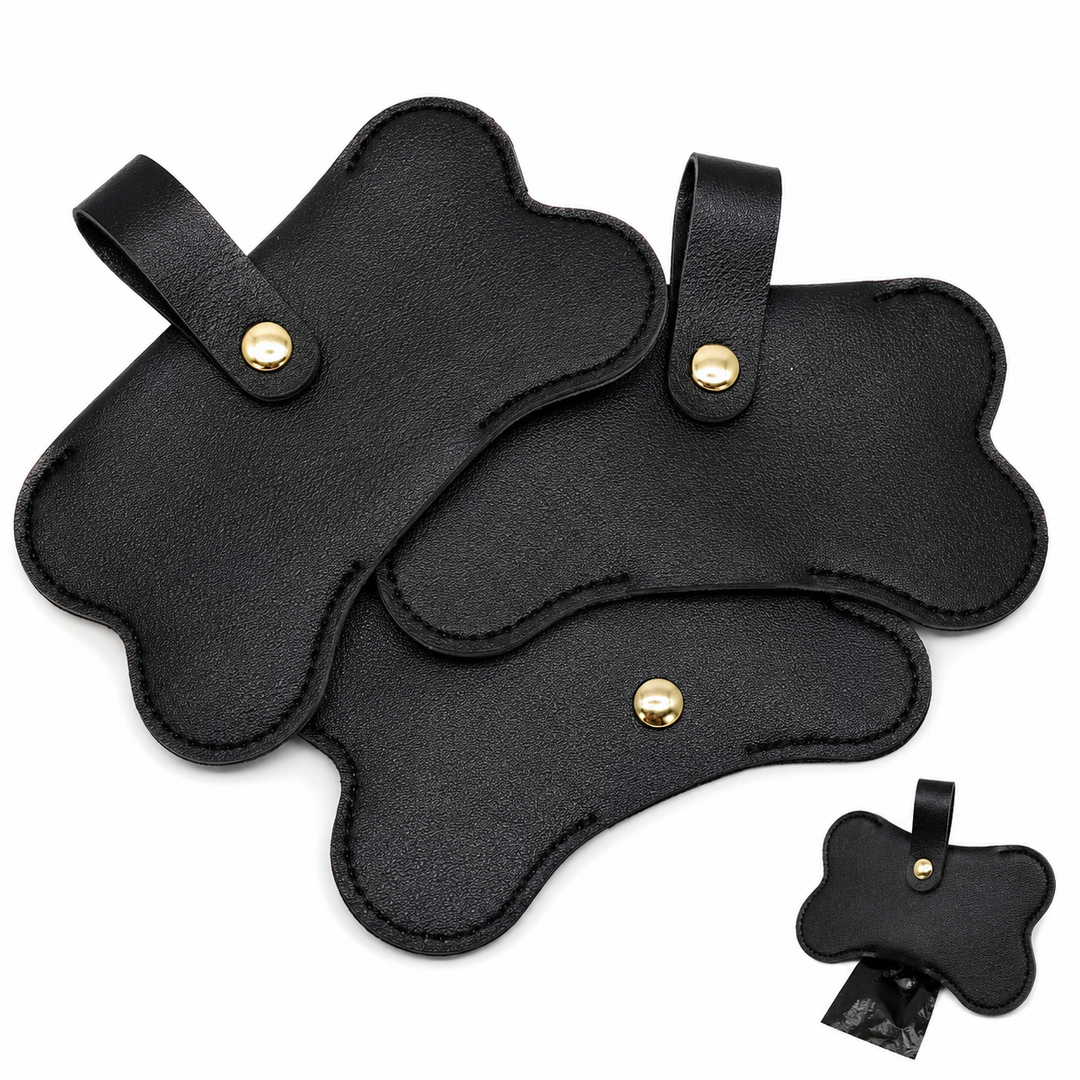 Portable Poop Bag Holder Dispenser for Dogs Lightweight Waste Bag Organizer Ergonomic Grip for Easy Daily Walks Compact Design 3 pcs