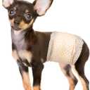 Pet Soft Disposable Male Dog Wraps - Dog Diapers for Male Dogs, Puppy Diapers with Wetness Indicator 48 Counts X Small