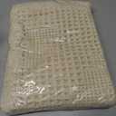 Non Slip Bath Mats for Bathroom Soft Absorbent Boho Bathroom Rugs with Tassels Waffle Bath Mat Machine Washable Ivory White, 1'6" x 3'