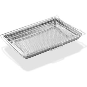 NX-AA5000RS Air Fryer Basket and Tray Stove Replacement Parts for Samsung Oven Rack 304 Stainless Steel Air Fryer Tray DG75-01001D NX58F5500SS Air Fry Tray NE63T8111SS/AA Range Oven Tray 1 Pack