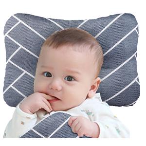 Soft Hypoallergenic Baby Head & Neck Support Organic Cotton Cover Machine Washable Marble Grey