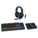 iLive Wired Gaming Kit with Headphone, LED Back-Lit Keyboard, LED Lighted Mouse, Mouse Pad, Universal