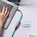 Anker USB C to Ethernet Adapter, Portable USB C Type-C 1-Gigabit Network Hub, 10/100/1000 Mbps,Network Adapter for MacBook Pro, iPad Pro 2019/2018, ChromeBook, XPS, Galaxy S9/S8, and More