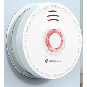 SITERWELL Smoke Detector, Smoke Detector 10 Year Battery with Photoelectric Sensor, Fire Alarm with Low Battery and Fault Warning for House and Bedroom, 1 Pack SITERWELL Smoke Detector, Smoke Detector 10 Year Battery with Photoelectric Sensor, Fire Alarm with Low Battery and Fault Warning for House and Bedroom, 1 Pack