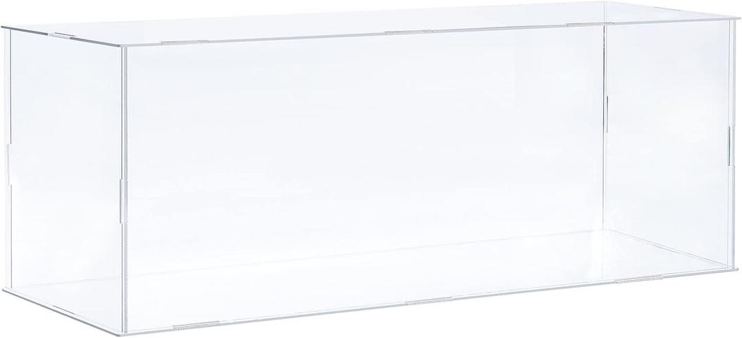 MECCANIXITY Acrylic Display Case Plastic Box Clear Assemble Dustproof Showcase 16x6.3x6.1 Inch for Collectibles Items