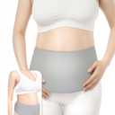 Hysterectomy & C-Section Belly Binder for Post-Op, Hot & Cold Therapy Ice Pack Waist Belt, Lycra Fabric Gel Pad for Incision Protection, Reusable Cooling Wrap for Surgery Pain Relief,Adjustable 28-47" Gray