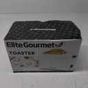 Elite Gourmet ECT-1027 Cool Touch Toaster, 7 Toast Settings Cancel Functions, Slide Out Crumb Tray, Extra Wide 1.5" Slots for Bagels Waffles Specialty Breads, Puff Pastry, Snacks, White