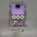 Kids Instant Digital Cameras for Boys and Girls, 1080P HD Dual-Lens Selfie Digital Camera with Print Paper & 32G Card, Christmas Birthday Gifts Toys for Toddler and Teenagers Age 3-16 Years Old (Purple)