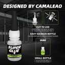 5 x Super Glue Liquid for Plastic, Wood, Leather, Jewelry, Paper, 2610 PSI Strength All Purpose Single-Use Mini CA Adhesive for Small Household Repairs, Quick Fixes - 7.5g