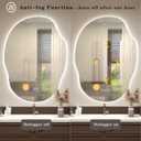 Irregular-Shaped Backlit LED Lighted Bathroom Mirror 24x32