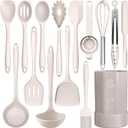 AOTHOD Silicone Cooking Utensils Set - 446F Heat Resistant Kitchen Utensils,Turner Tongs,Spatula,Spoon,Brush,Whisk,Kitchen Utensil Gadgets Tools Set for Nonstick Cookware,Dishwasher Safe (BPA Free), Large