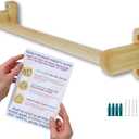 32.5 in. Long Montessori Pull Up Bar for Babies | Excercise Guide, Hand-Made, Assembled, Quality Wooden Toy Bar for Infants, Ballet Bar for Toddlers.