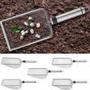 5Pcs Gardening Soil Sifter, Garden Sieve Sifter with Handle, Garden Sand Soil Compost Sifter with Handle, Mesh Soil Shovel for Sifting Rocks Compost (A)