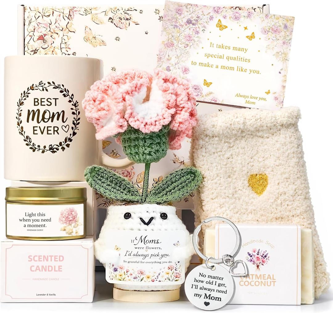 MHSMHL Mothers Day Gifts for Mom, Mothers Day Gift Basket, Best Mom Ever Gift, Moms Birthday Gifts from Daughter Son husband, Mama Gifts, Birthday Gifts Set Box for Mom Wife