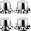VEVOR Rear Axle Wheel Covers, Dome Axle Cover for Semi Truck, ABS Electroplate Rust-Resistant Lug Nut Covers, Universal Fit, Installation Tool Included, Complete Axle Cover Combo Kit