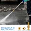 Jet Nozzle 2-in-1 High Pressure Power Washer, Watering Sprayer Cleaning Tool, Hydro Jet Nozzle Power Washer, Tool Pressure Washer Extension Wand with 3 Hose Nozzles for Garden Hose and Car Washing