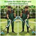 Weed Eater Handle, Ergonomic String Trimmer Grip Extension Back Saver,with Adjustable Shoulder Strap, -Universal Weedeater Handle for Lawn Care, Landscaping, Grass,Trimming (White)