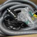 OVO Universal Central Vacuum 35ft Dual Voltage Hose with Pigtail and ON-Off 3 Way Switch Control at The Handle - Compatible with Most inlets - Crushproof