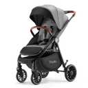 Tinyiota Stroller for Babies,Toddler Strollers with Large UPF 50+ Canopy,Luxury Baby Stroller with Leather Handle & Spacious Seat, One-Hand Foldable Pushchair,Baby Carriage with Lie-Flat Mode(Gray)