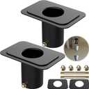 2pack Rain Chain Gutter with Bolt Anti-Rust Black Metal Adapter Decorative Rain Chains for Outside Gutter Downspout Adapter Rainchain Installation Kits